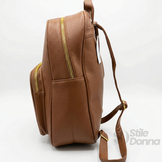 Zaino Elegante in Pelle Marrone YSL - zaino pelle marrone