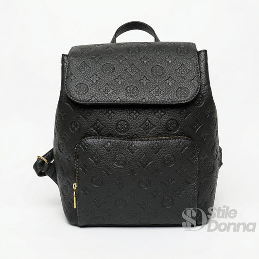 Zaino da Donna in Pelle Grigia dal Design Pratico e Raffinato - zaino pelle nera