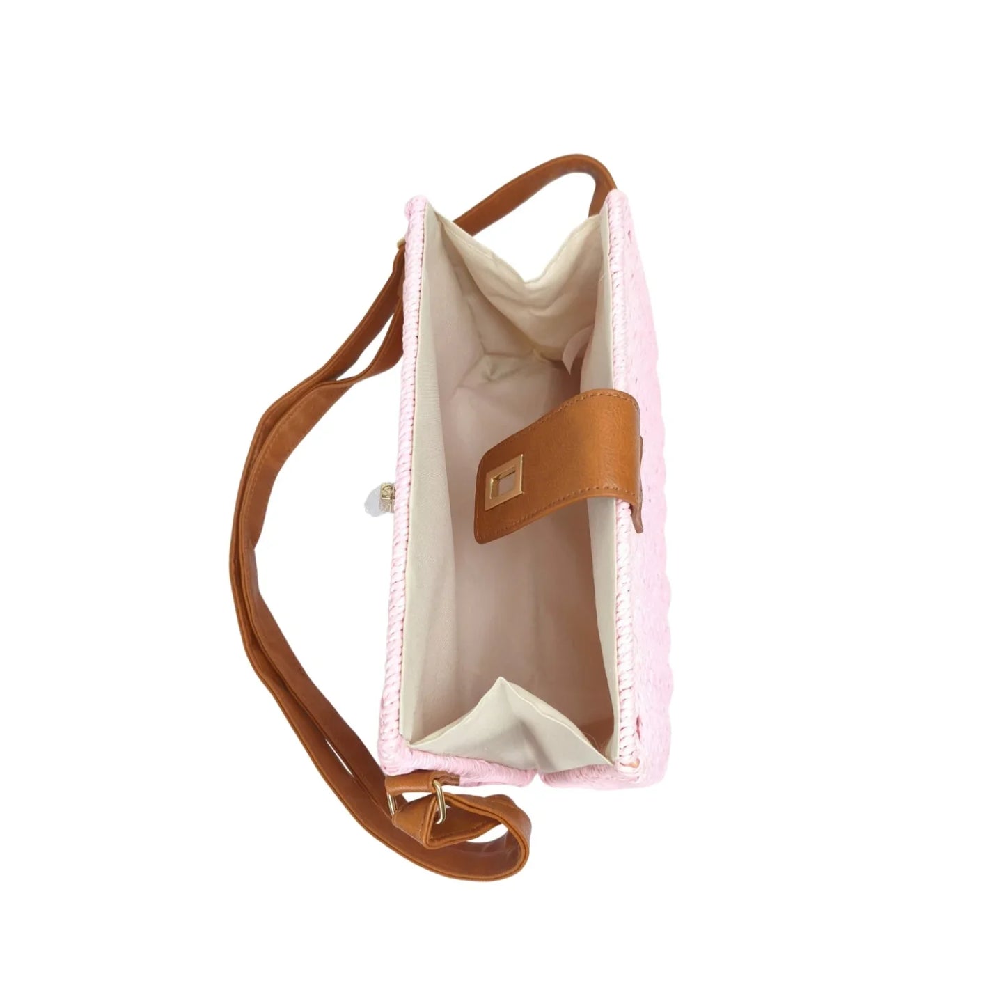 Borsa a spalla da donna intrecciata mano - borsa paglia