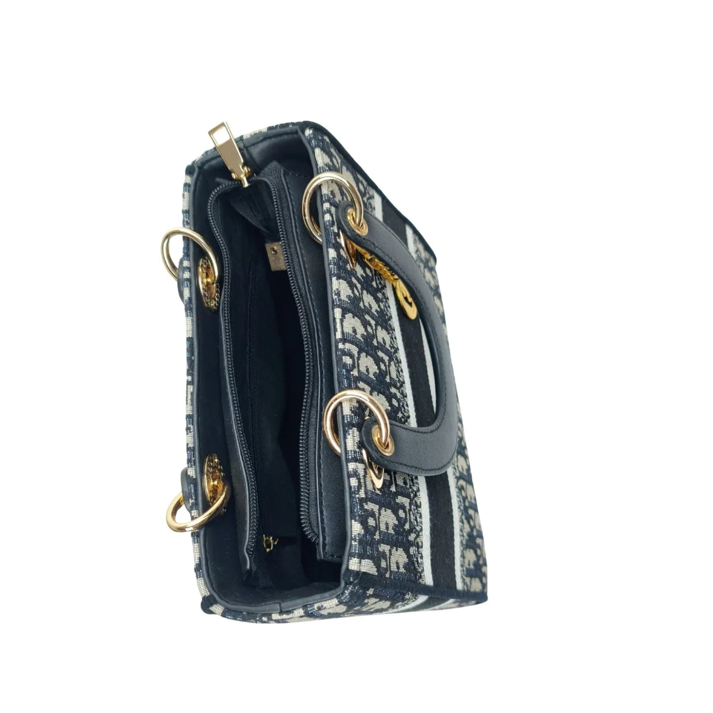 Borsa Satchel Dior Grande Capacità in Pelle Nera - borsa tracolla canvas