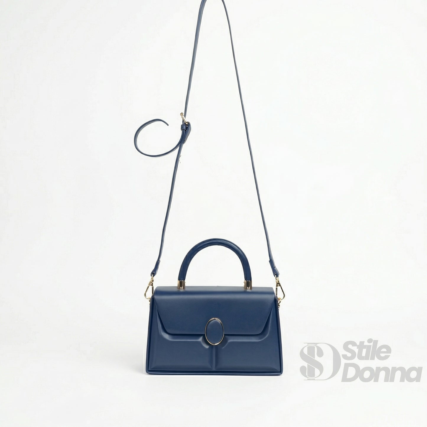 Borsa Strutturata Classica Con Hardware Oro In Ecopelle Di Qualità Con Chiusura Magnetica by Stile Donna Bags