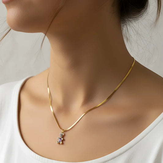 Collana Sweetheart con Ciondolo Orsetto - delicato collier catena