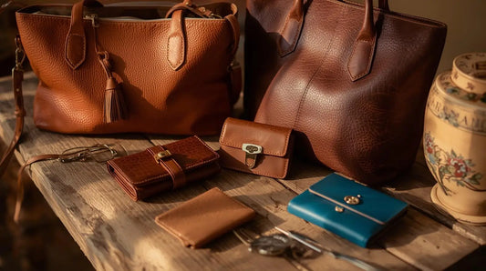 Brown leather tote with pebbled texture, tassel handle, Sicilia gemme nascoste per borse da donna