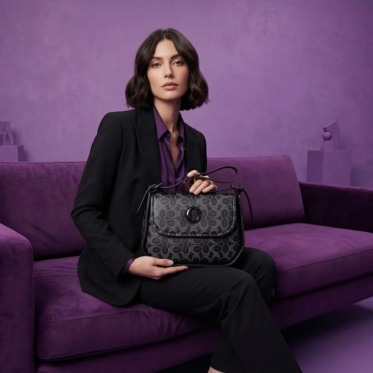 Borsa Charro in pelle verde smeraldo ciottolata, collezione Charro