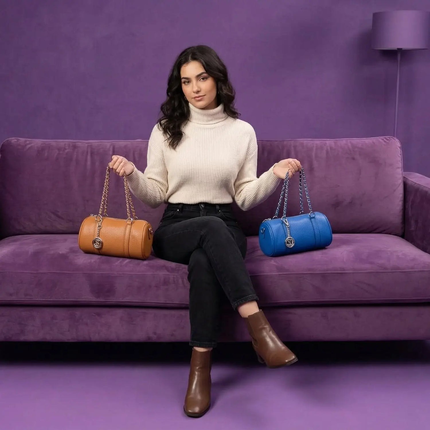 Borsa hobo in pelle marrone in offerta flash estiva