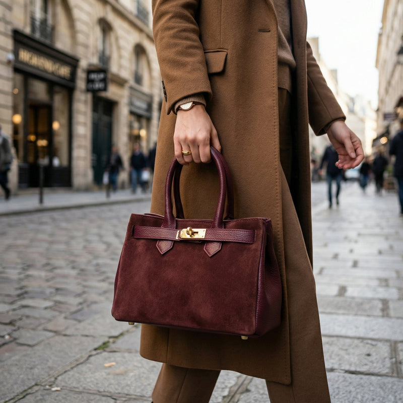 Borsa tote in pelle mauve elegante della collezione Borse da donna