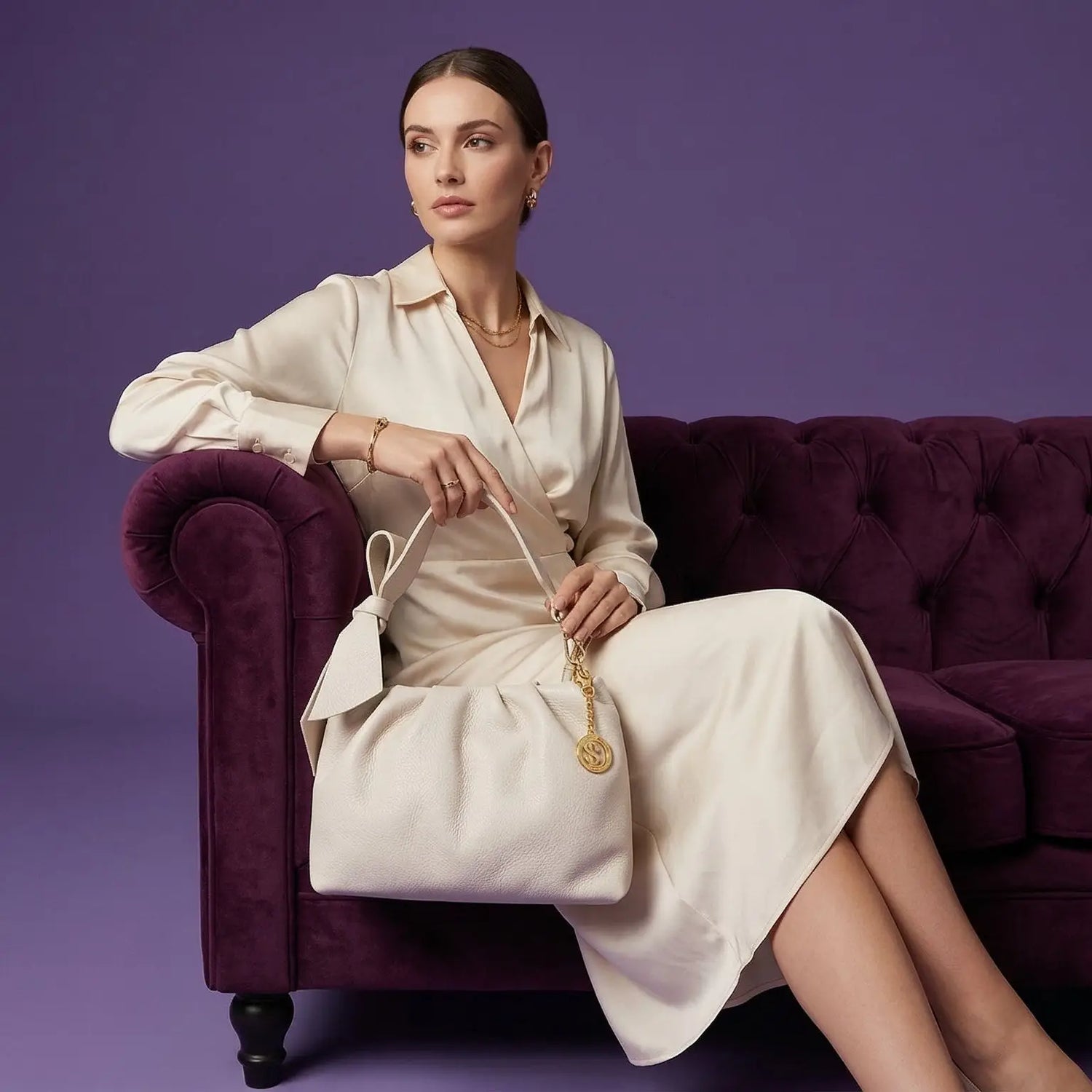 Borsa hobo in pelle navy blue testurizzata con pattina strutturata e hardware oro, stile donna bags più venduti