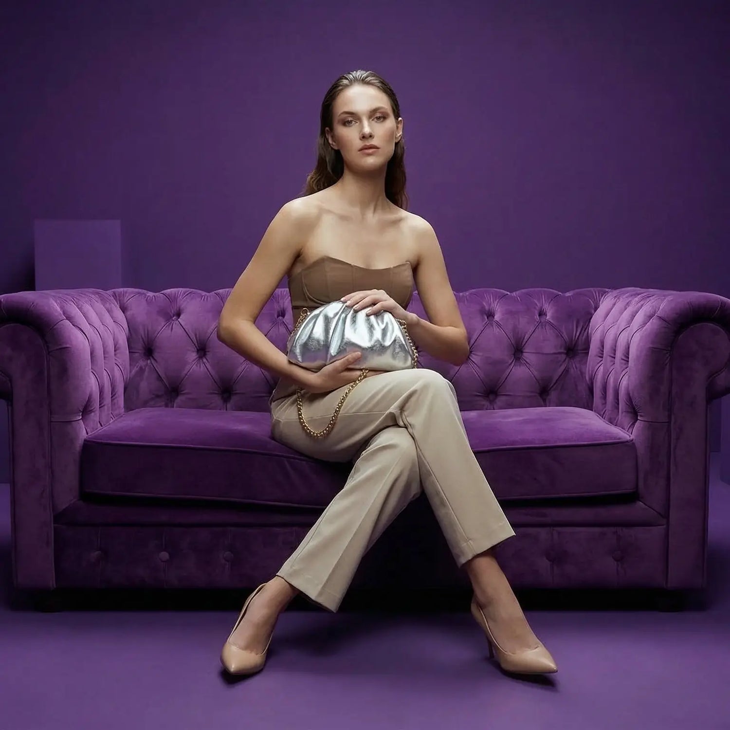 Mini borsa da donna in pelle verde menta, micro bag online