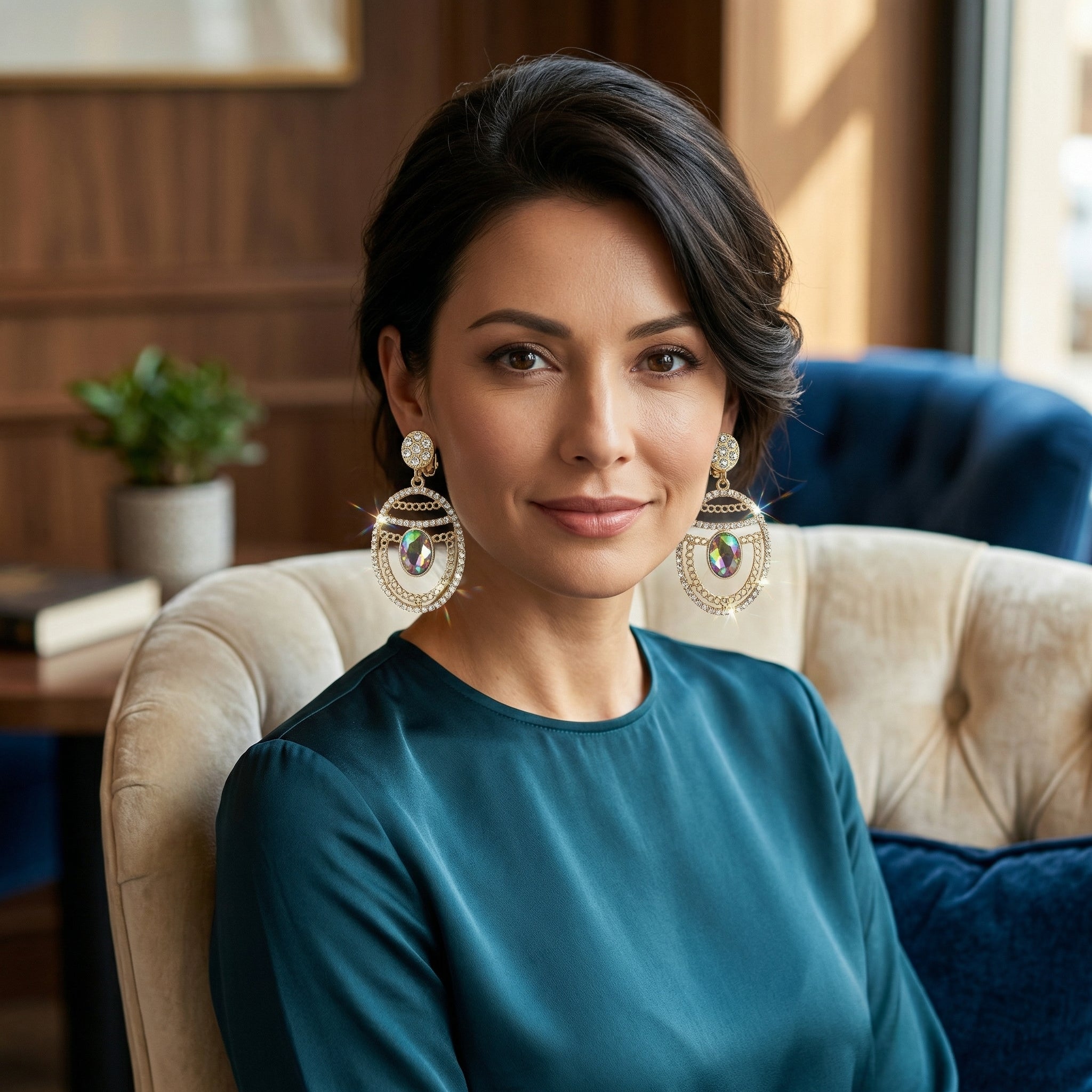 Collana tennis diamanti scintillanti collezione orecchini