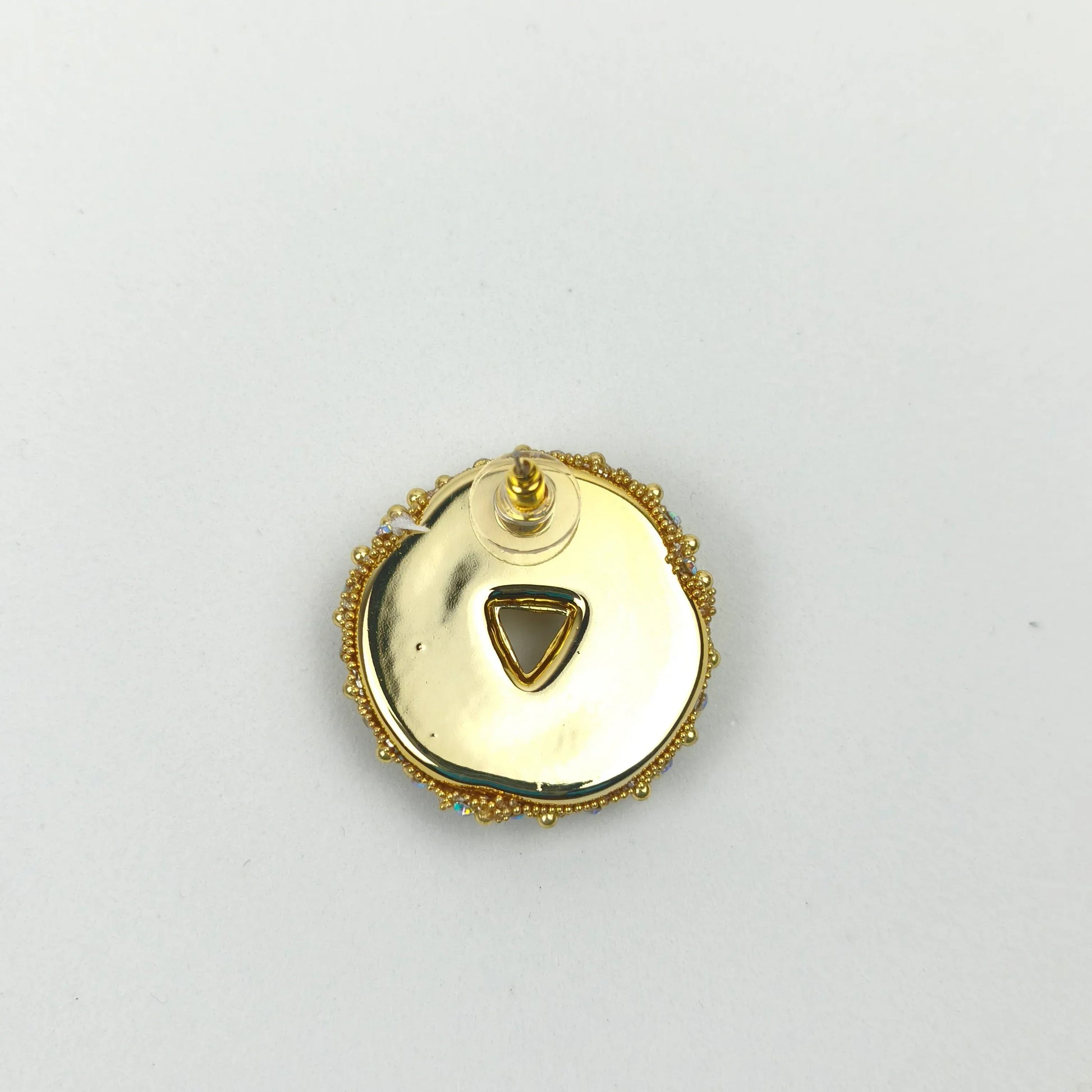 Vintage gold-tone abstract brooch earrings - Stile Donna Bags