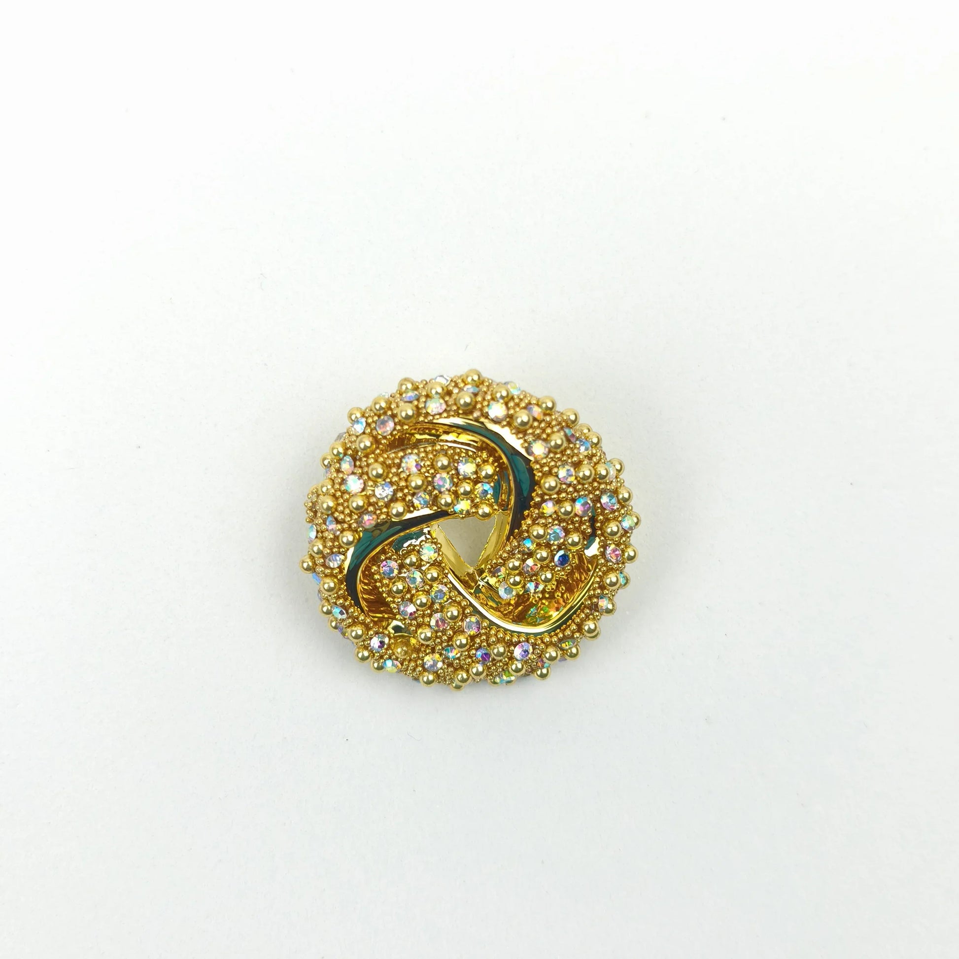 Vintage gold-tone abstract brooch earrings - Stile Donna Bags