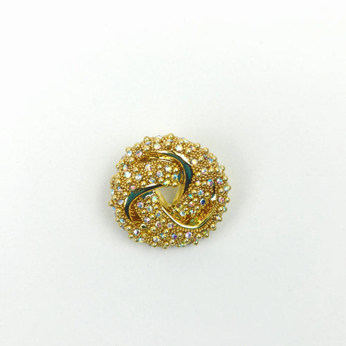 Vintage gold-tone abstract brooch earrings - Stile Donna Bags