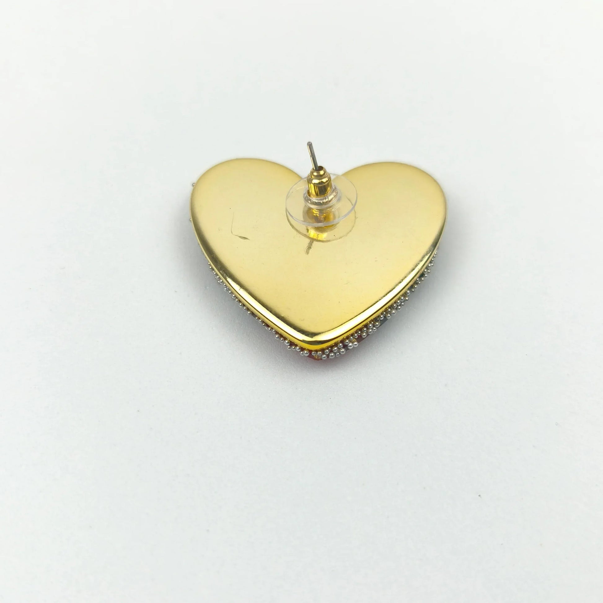 Crystal Pattern heart earrings - gold-tone - Stile Donna Bags