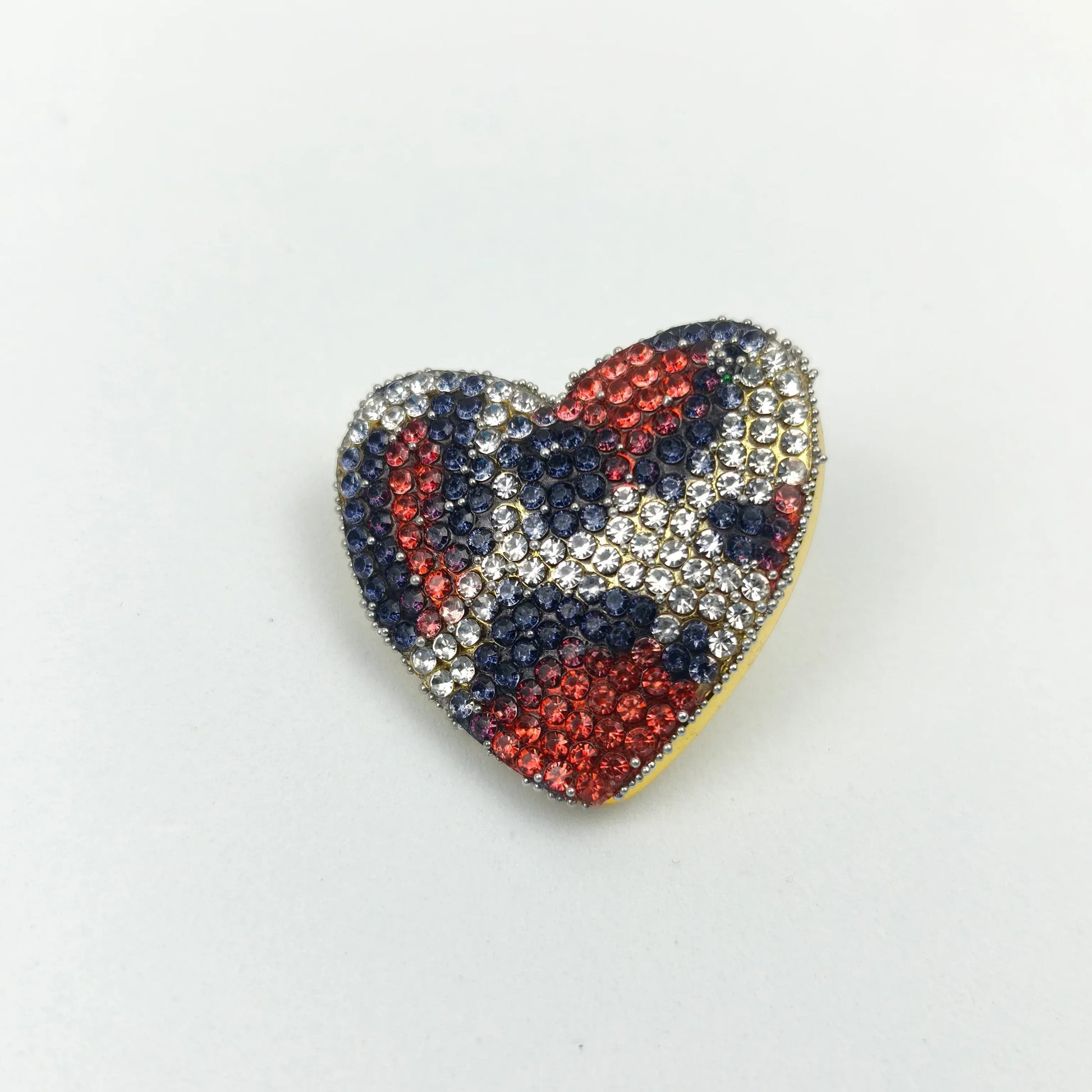 Crystal Pattern heart earrings - gold-tone - Stile Donna Bags