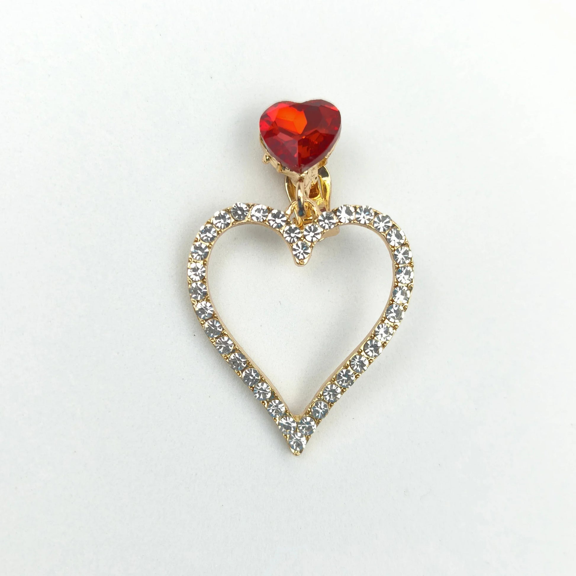 Gold Rhinestone Statement Earrings - Stile Donna Bags