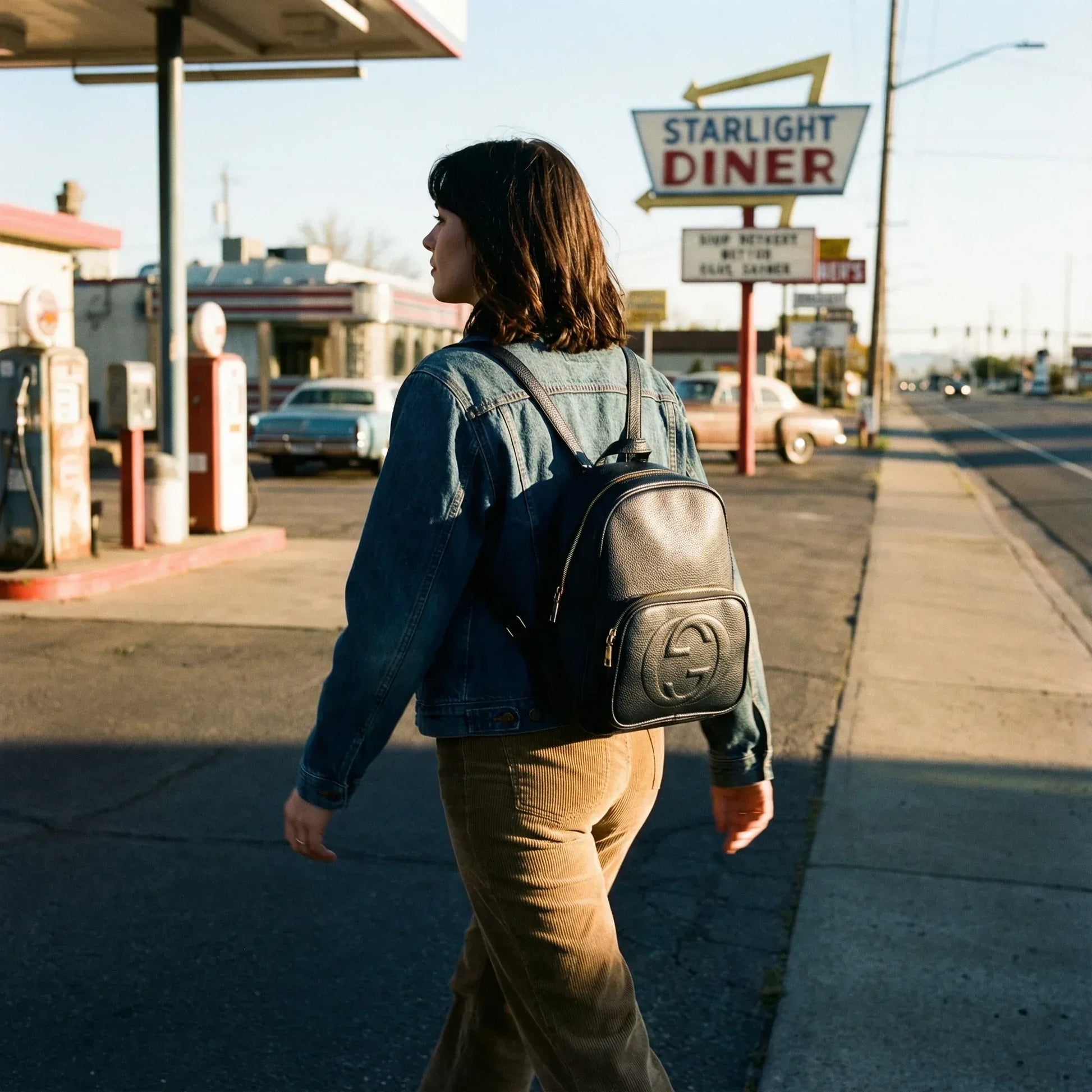 Black Leather Backpack MS-2417 - Stile Donna Bags