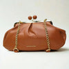 Brown Leather Clutch Bag - MS-4379 - Stile Donna Bags