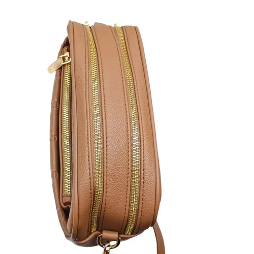 Brown Leather Crossbody Bag - MS-3751 - Stile Donna Bags