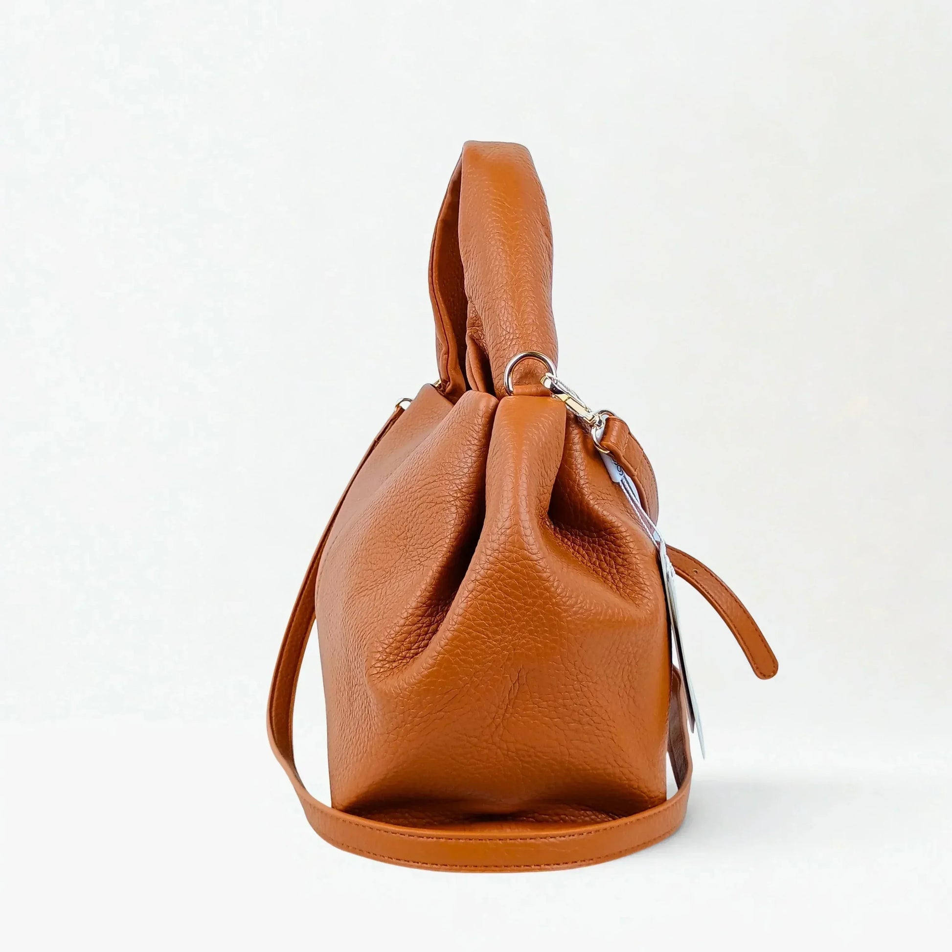 Coconuda Brown Leather Shoulder Bag - MS-3944 - Stile Donna Bags