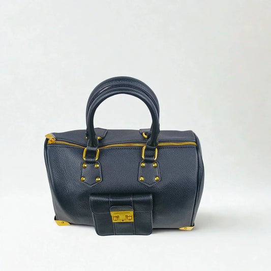 Enrico Doctor Bag - Black Leather MS-4449 - Stile Donna Bags