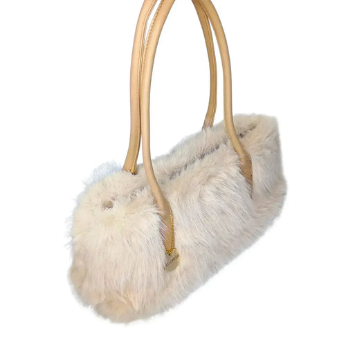 Fur Leather Handbag - MS-7158 - Stile Donna Bags
