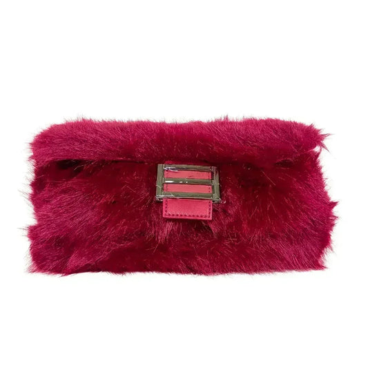 Fur handbag with leather handle MS-6440 - Stile Donna Bags