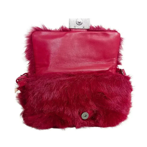 Fur handbag with leather handle MS-6440 - Stile Donna Bags