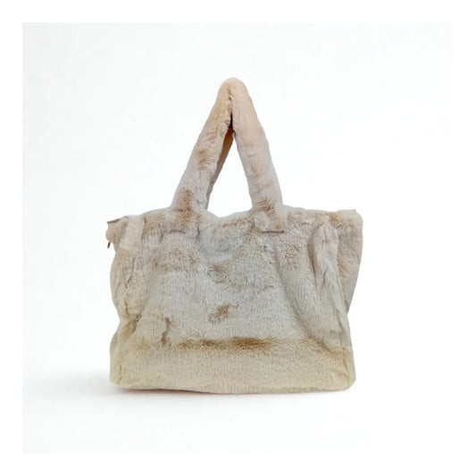 Fuzzy faux-fur tote bag MS-0700 - Stile Donna Bags