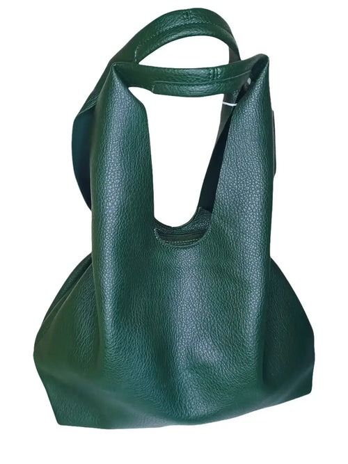Green Leather Bindle Bag - MS-9614 - Stile Donna Bags