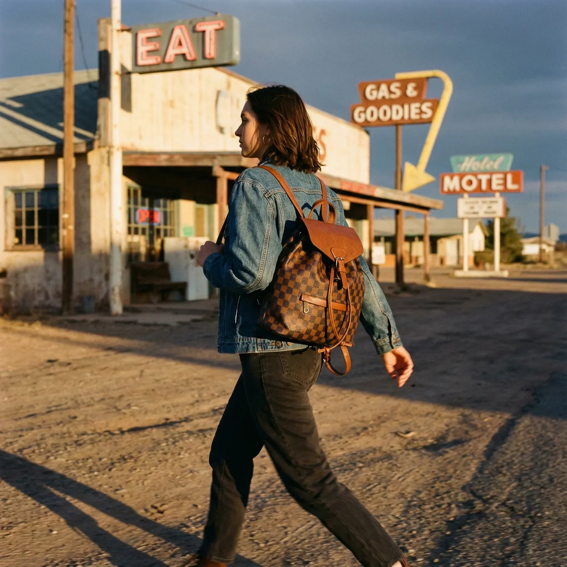 Leather Bucket backpack - MS-3113 - Stile Donna Bags