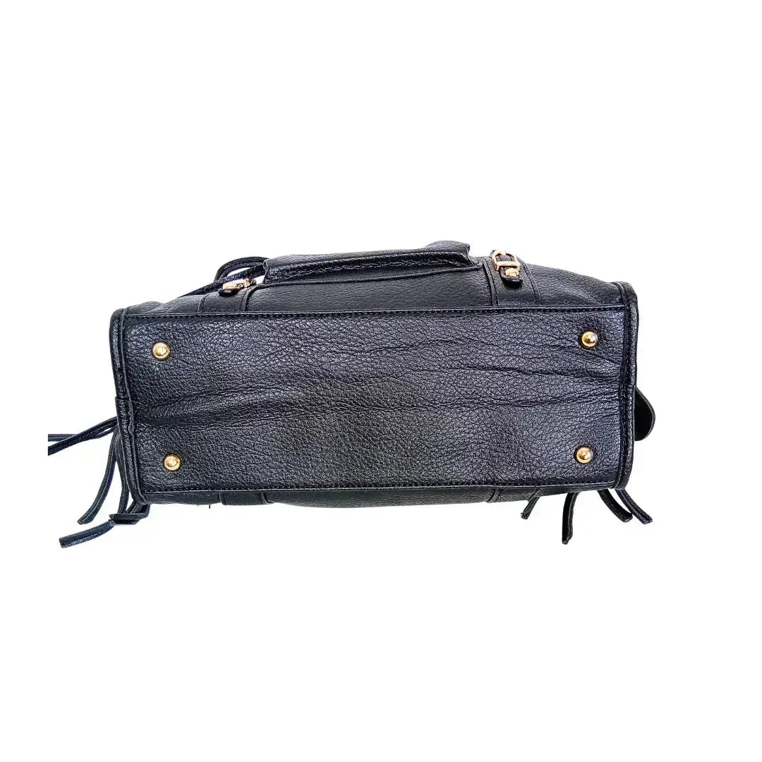 Leather handbag with gold-toned hardware MS-2202 - Stile Donna Bags