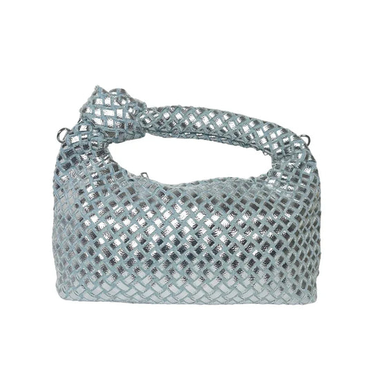 Mesh Knot handle bag with detachable strap - Stile Donna Bags