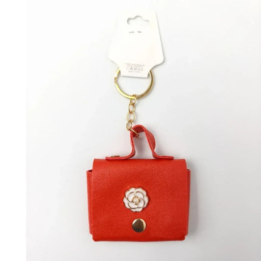 Mini Floral Wallet Key Charm – Coin Pouch - Stile Donna Bags