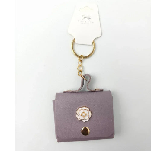 Mini Floral Wallet Key Charm – Coin Pouch - Stile Donna Bags