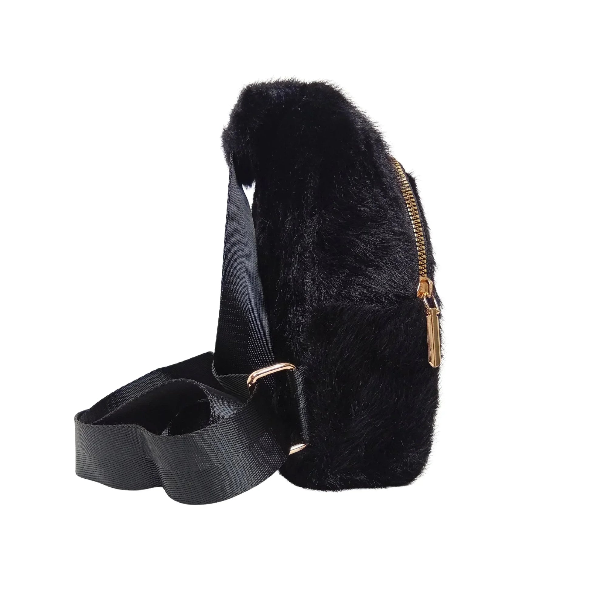 Mini faux fur crossbody bag - Stile Donna Bags