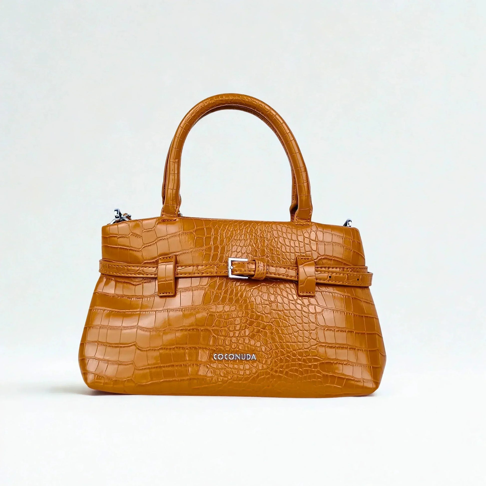 Patent Crocodile Leather Handbag - MS-7433 - Stile Donna Bags