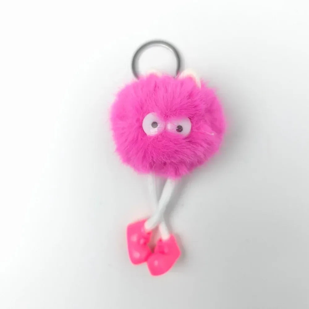 Pom Pom Character Bag Charm – Cute Keychain Accessory - Stile Donna Bags