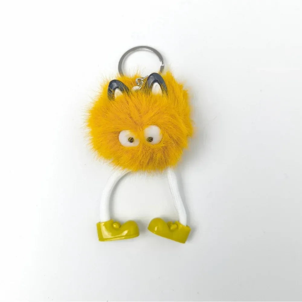 Pom Pom Character Bag Charm – Cute Keychain Accessory - Stile Donna Bags