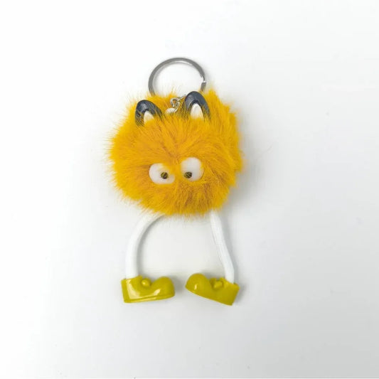 Pom Pom Character Bag Charm – Cute Keychain Accessory - Stile Donna Bags