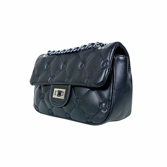 Soft leather crossbody bag with silver strap MS-8908 - Stile Donna Bags