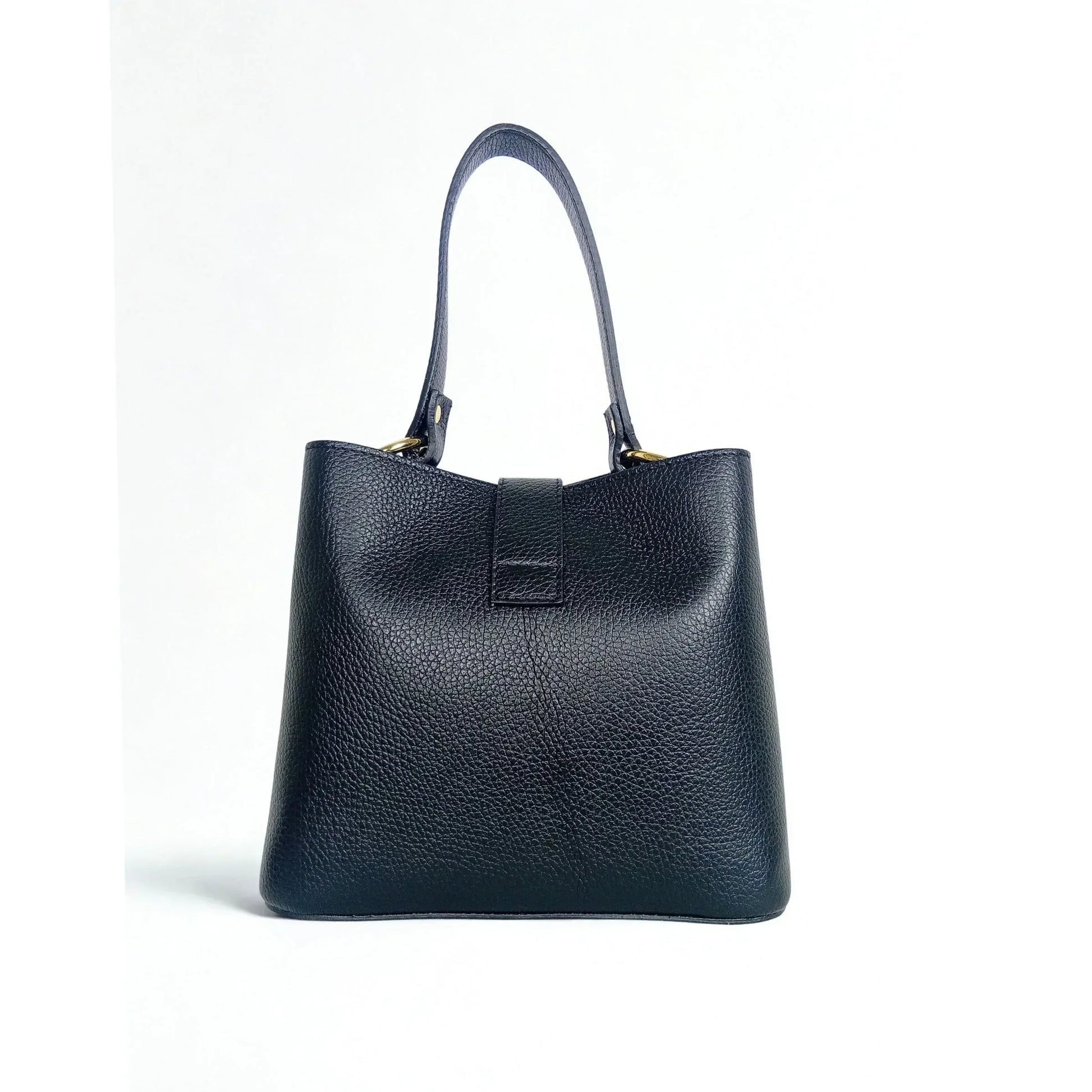 Structured top-handle bag with gold-tone hardware MS-2501 - Stile Donna Bags