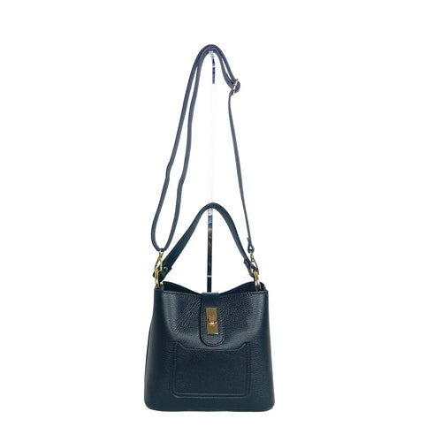 Structured top-handle bag with gold-tone hardware MS-2501 - Stile Donna Bags