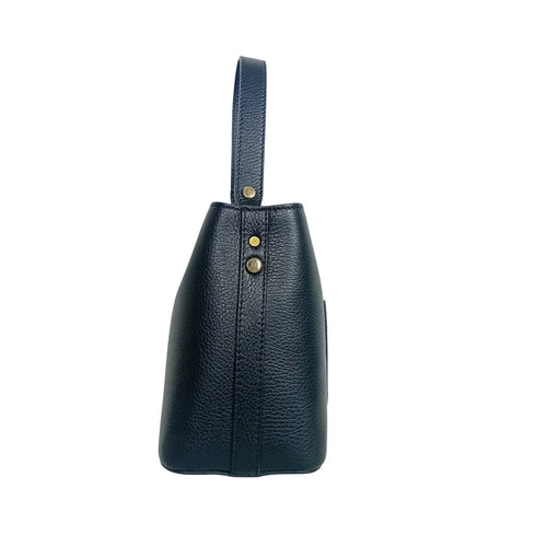 Structured top-handle bag with gold-tone hardware MS-2501 - Stile Donna Bags