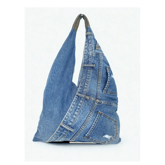Stylish Graphic Print Denim Hobo Tote Bag - Stile Donna Bags