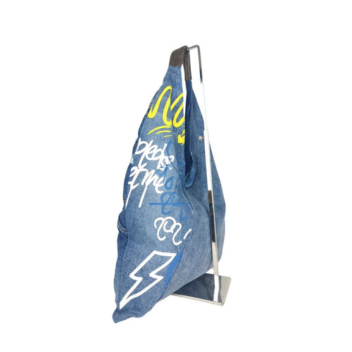 Stylish Graphic Print Denim Hobo Tote Bag - Stile Donna Bags