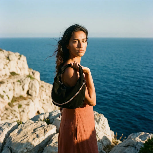 Suede hobo shoulder bag MS-6586 - Stile Donna Bags