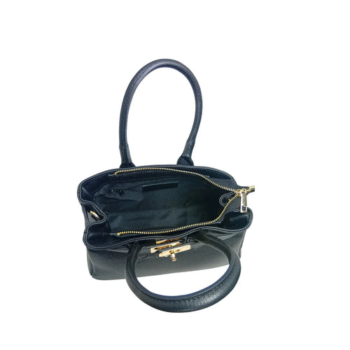 Velinara MS-0787 full-grain leather handbag with detachable strap - Stile Donna Bags