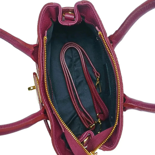 Velinara MS-5494 Suede Leather Handbag - Stile Donna Bags