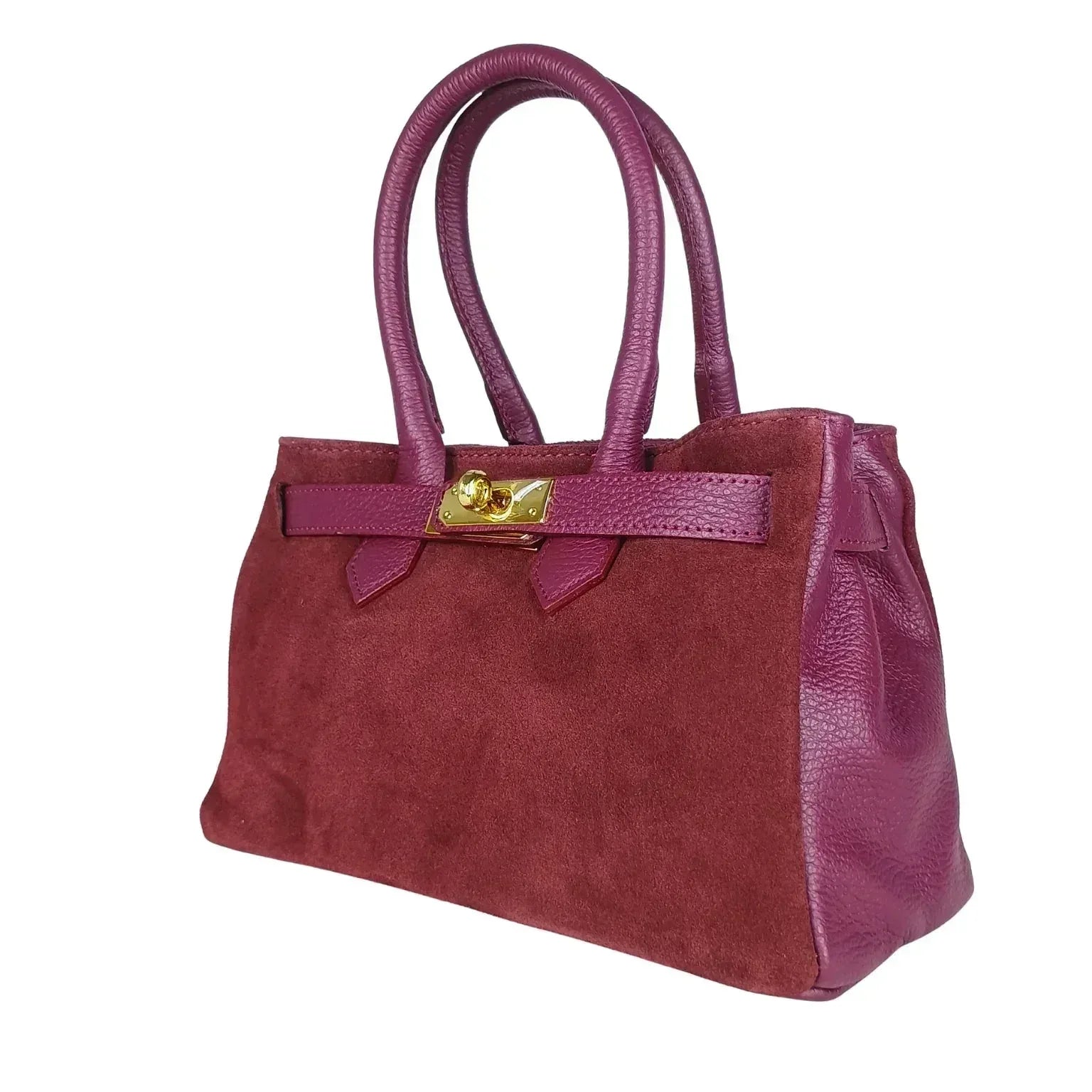 Velinara MS-5494 Suede Leather Handbag - Stile Donna Bags