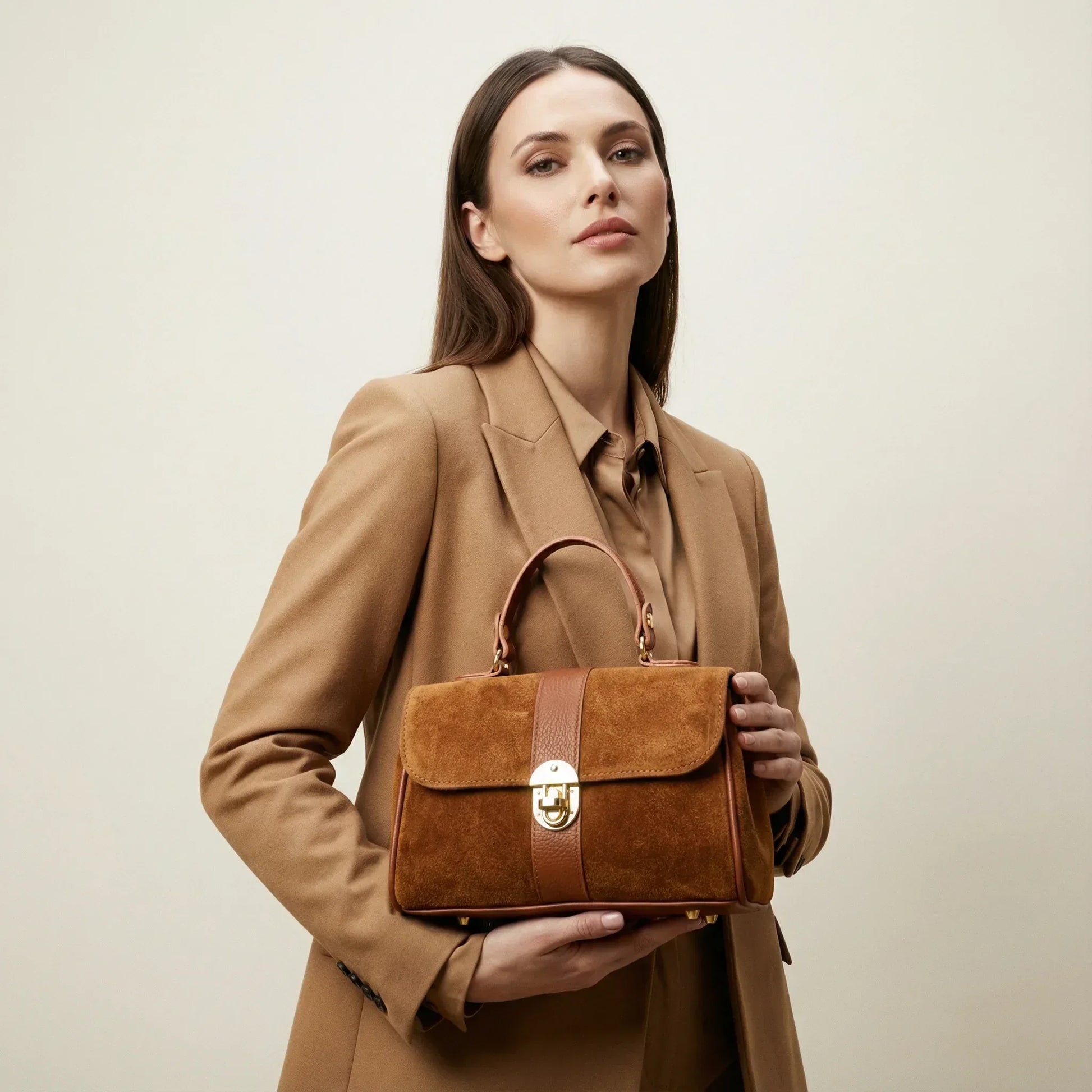 Venezia Suede Leather Bag MS-9569 - Stile Donna Bags